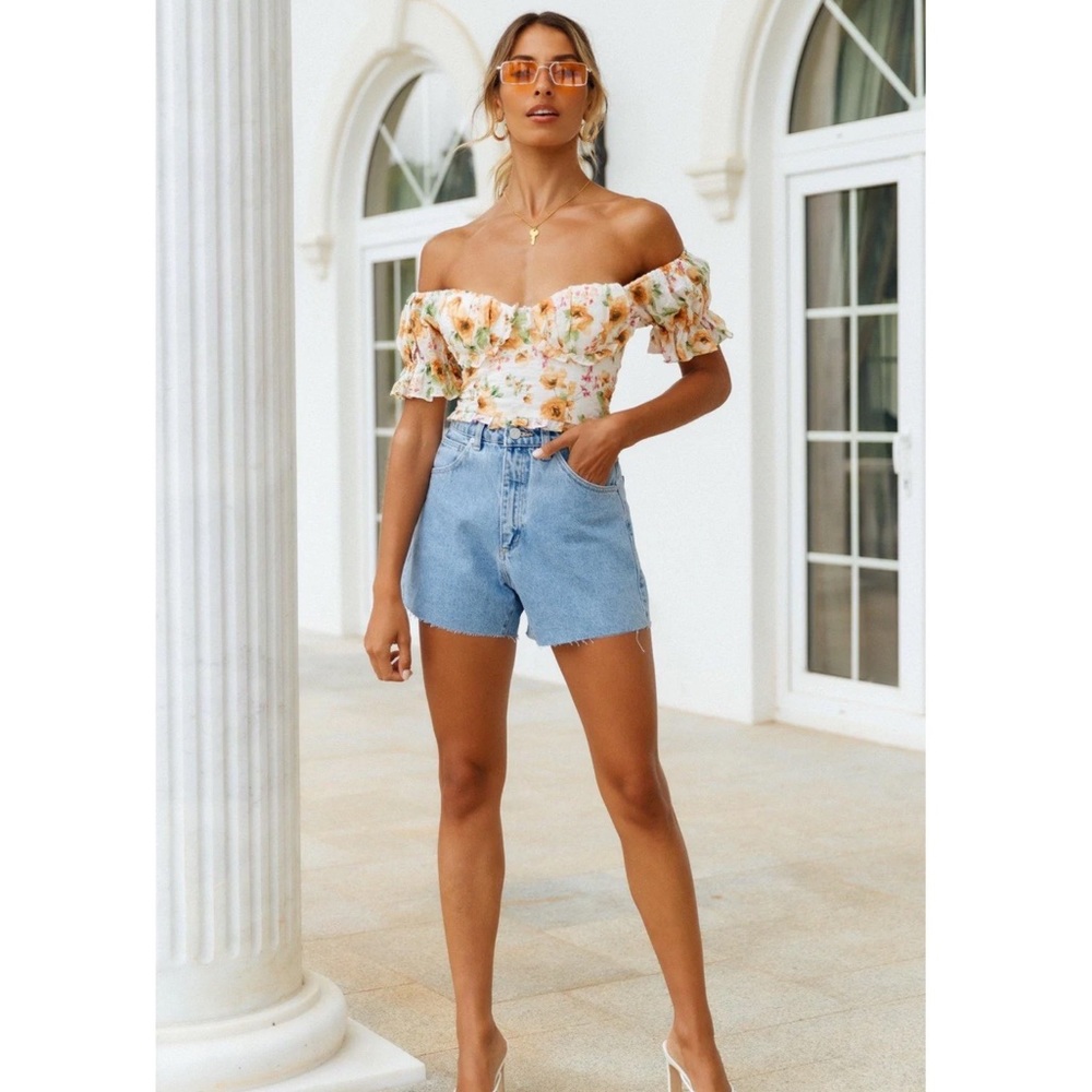 Pop of Sun Crop Top Floral